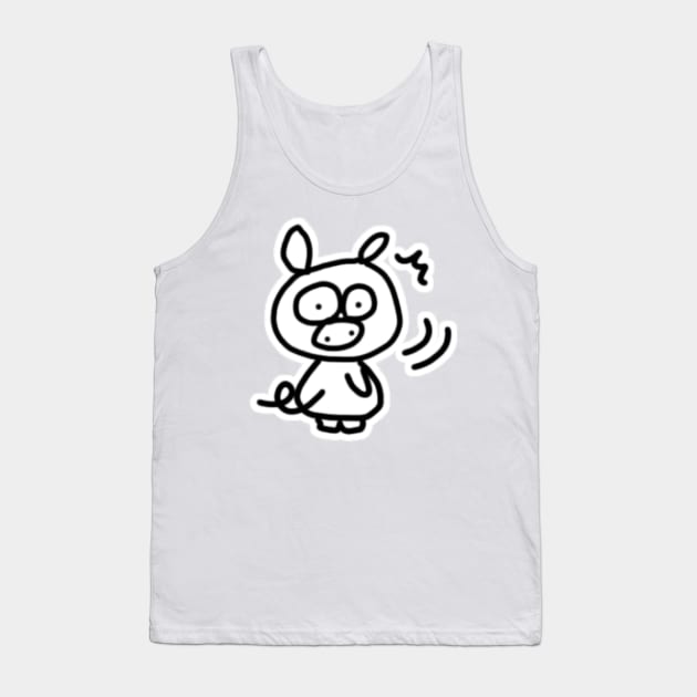 Shocked Boo the kawaii pig. Tank Top by anothercoffee